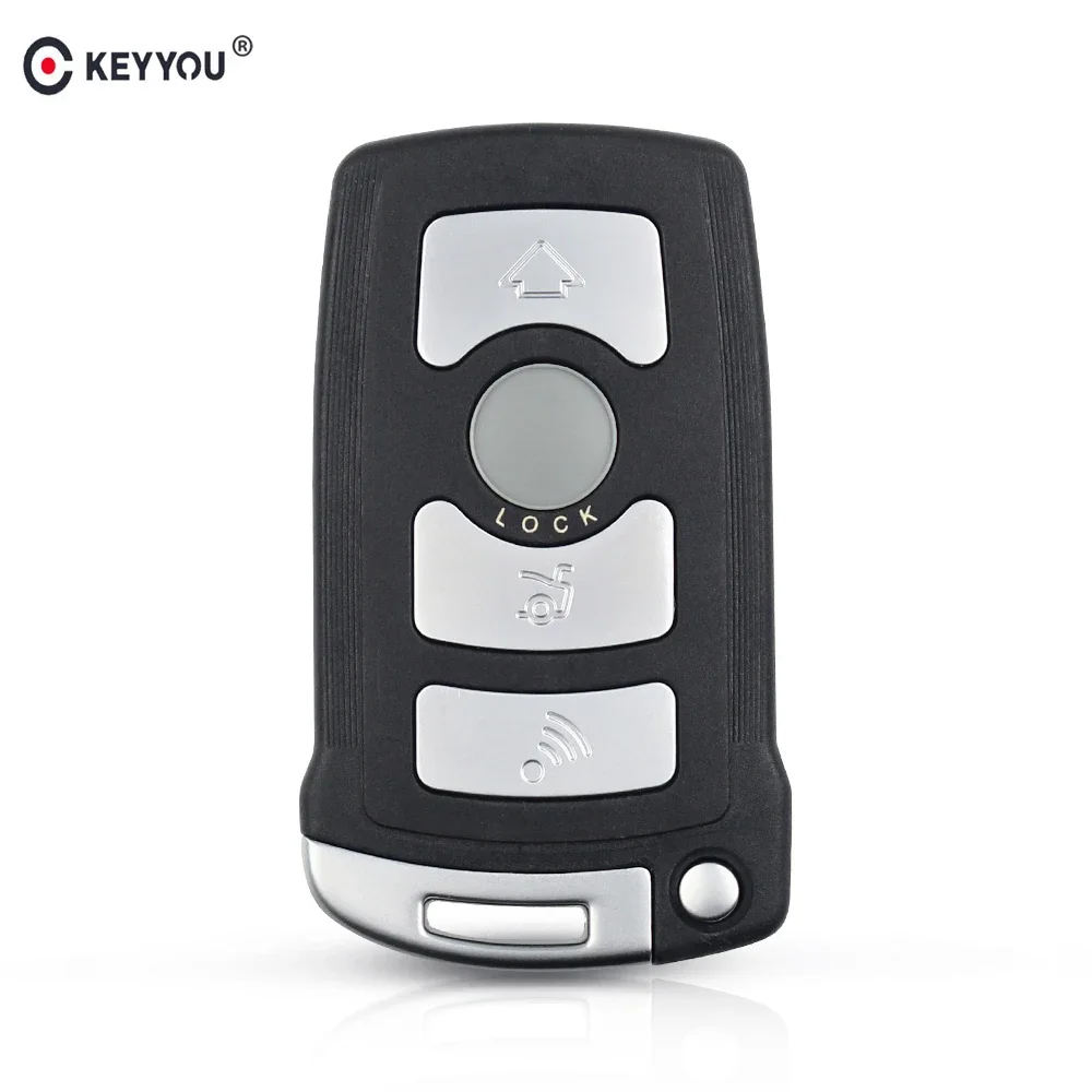 KEYYOU For BMW 7 Series E65 E66 E67 E68 745i 745Li 750i 750Li 760i 7 Remote Key With Small Key 4 Button Fob Case Car Key Shell