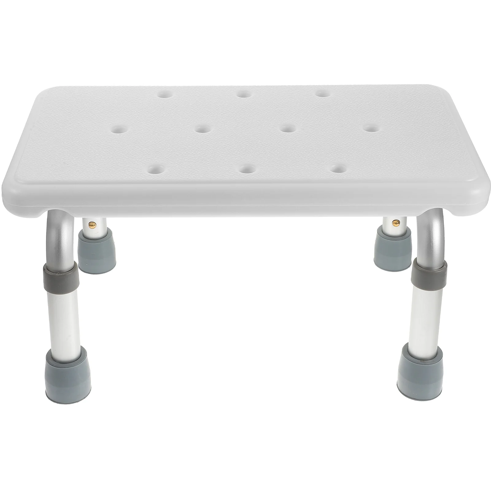 Adjustable Height Bath Stool 41x22cm PE Seat Non Slip Elderly Adult Disabled Pregnant Shower Chair Aluminum Alloy Sturdy Stable