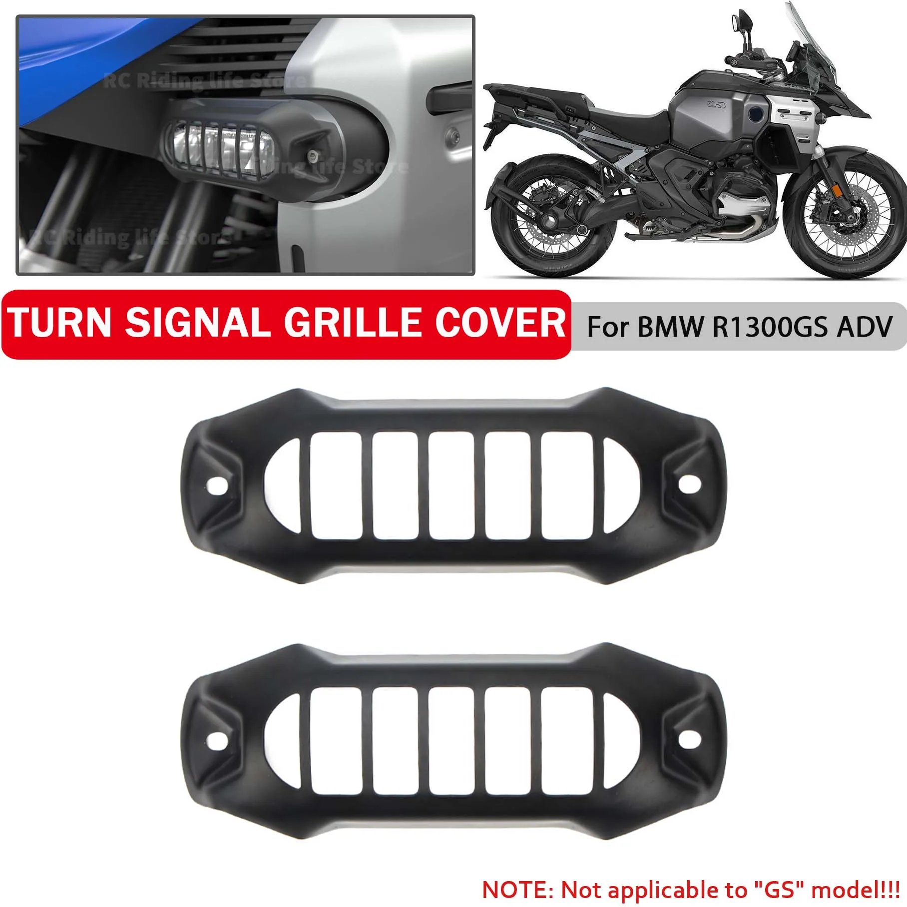 

Motorcycle Turn Signal Grille LED Auxiliary Light Cover For BMW R1300GS Adventure R1300 R 1300GS ADV 2024 2025 Lamp Holder Guard