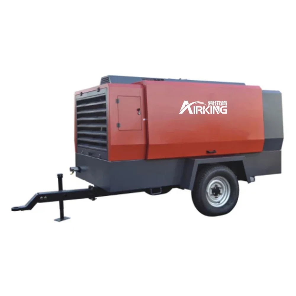 Industry 176Cfm  Air Compressor Engine Mobile  Air Compressor 41kw 116psi For Sandblasting