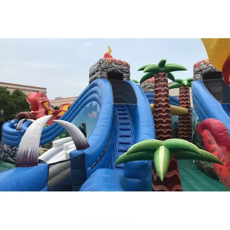 Outdoor Kids N Adults Giant Jurassic Inflatable Water Park With Pool for Energy Challenge From China Inflatable Factory