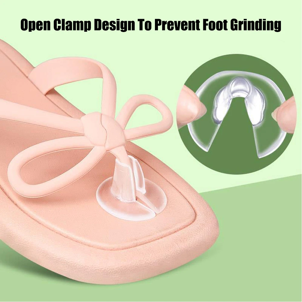 4Pcs Silicone Forefoot Pads Slippers Sandals Flip-flop Non-slip Self-Adhesive Foot Pads Gel Massage Insoles for Shoes Woman Man
