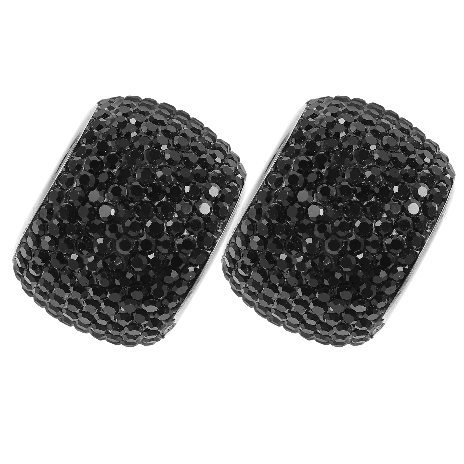 

2pcs Car Headrest Rings Bling Rhinestone Decor Universal Fit Light Weight Durable Easy Install Collar Seat Decoration Interior