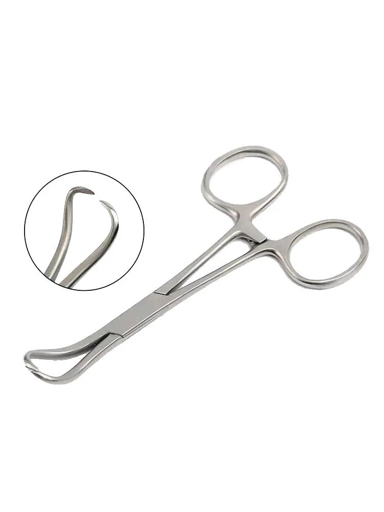 Toalha de aço inoxidável Forceps, Ferramentas de pálpebra dupla, Toalha Grasping Cloth, Instrumentos cirúrgicos, 9 cm, 10 cm, 11cm