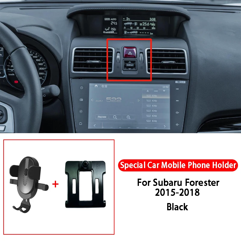 Misura per Subaru Forester 2015-2021 supporto per telefono da auto supporto per presa d'aria supporto per telefono cellulare staffa GPS accessori per auto