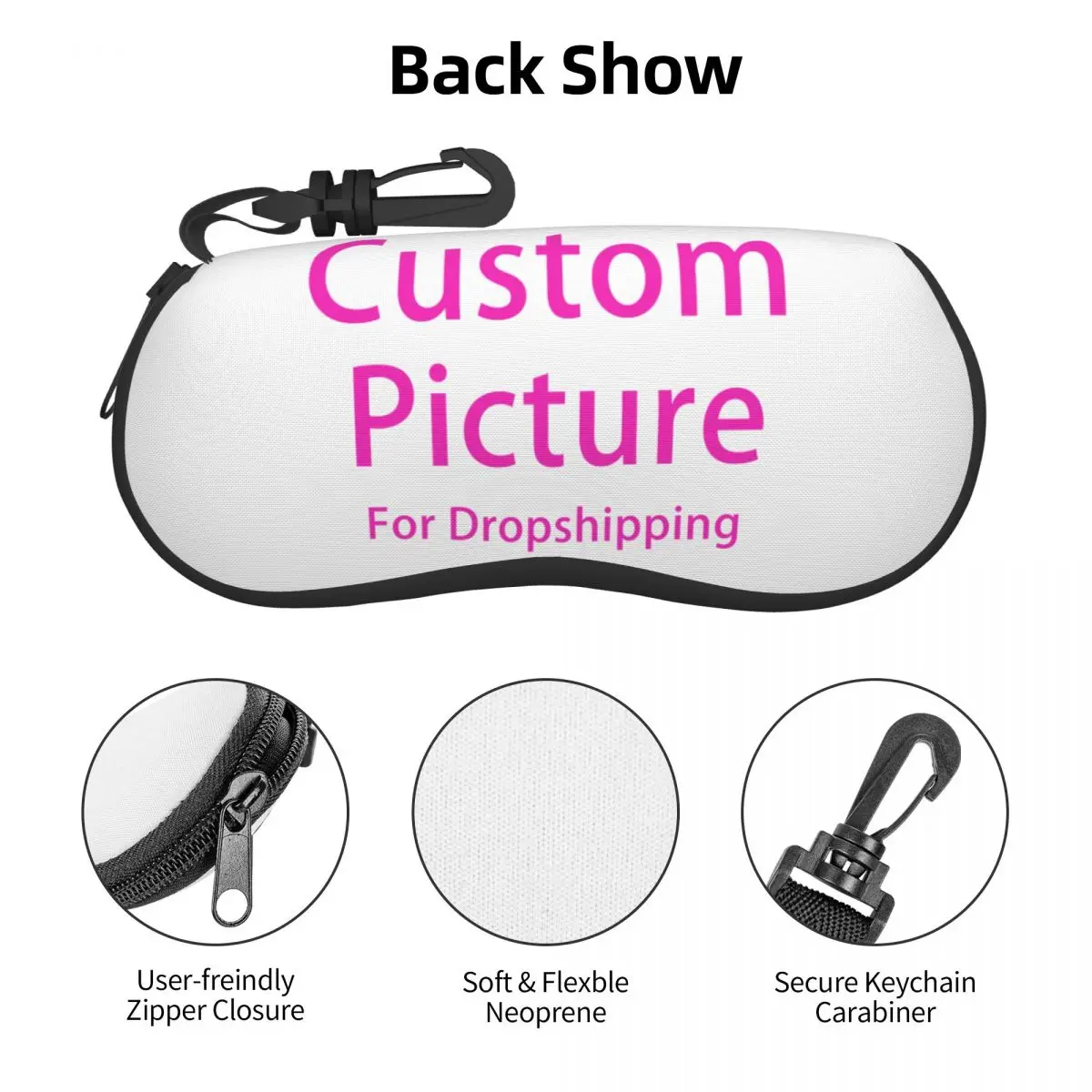 Personalized Custom Photo Logo Shell Eyeglasses Protector Cases Cute Sunglass Case Customized DIY Print Glasses Bag