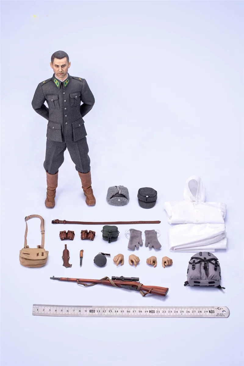 1/6 Scale Military Action Figure Doll WWII Finnish Army Soldier Snow Sniper 12" Super Flexible Collectible Figures Model Toy