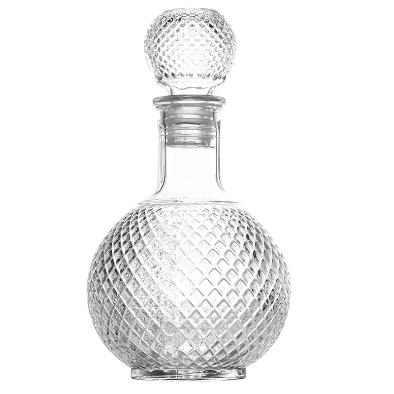 50ML/250ML/500ML/1000ML Glass Liquor Decanter with Airtight Globe Stopper, Whiskey Decanter for Alcohol, Wine, Mouthwash