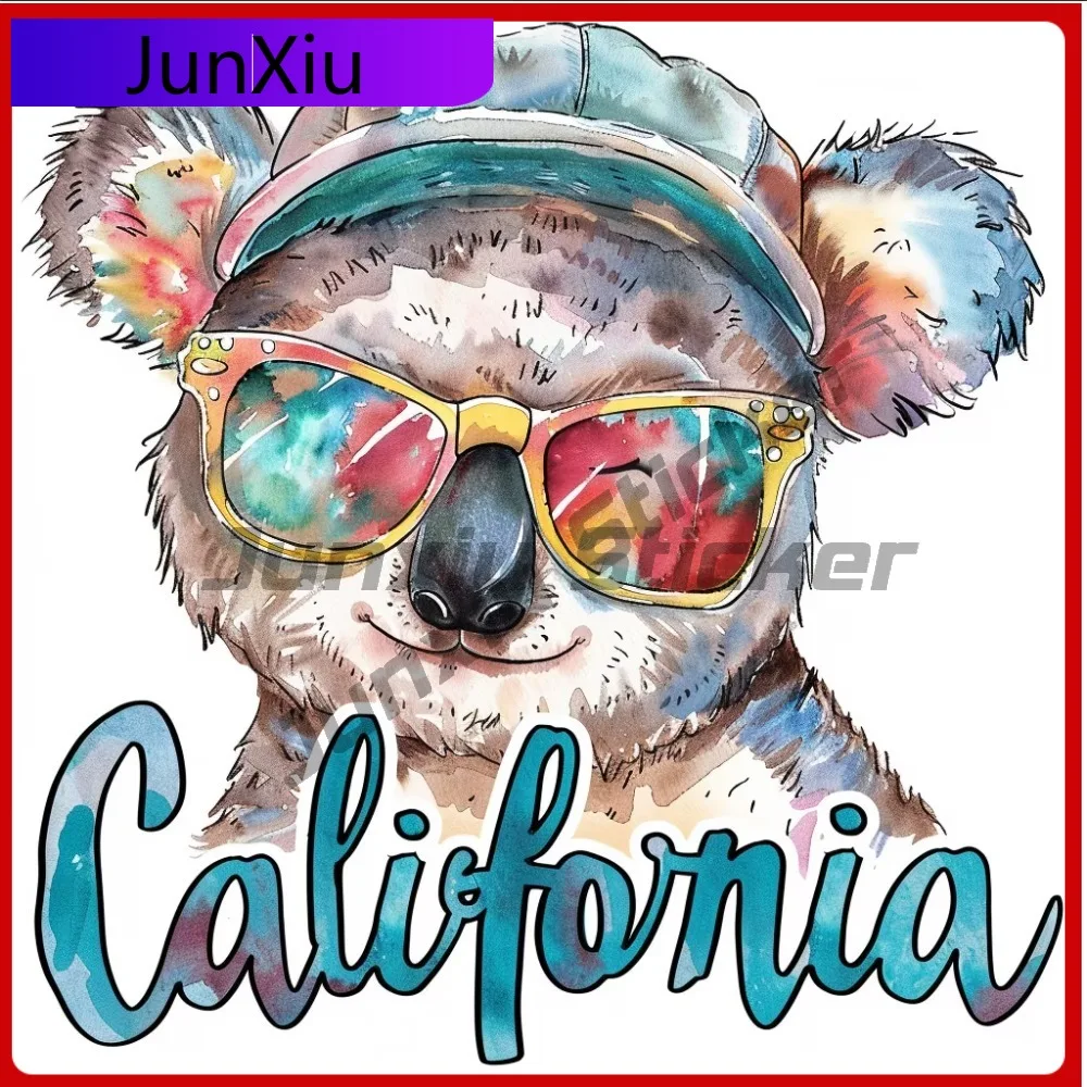 

California Koala Watercolor Animal Funny Car Laptop Window Bumper Waterproof Vinyl Decal Decoration Funny Unique Vintage