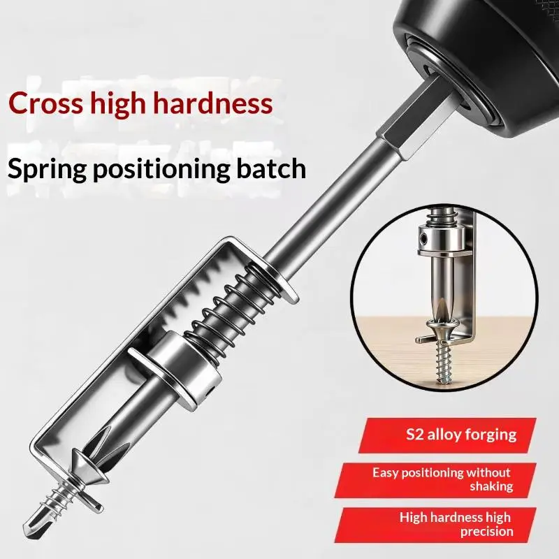 90mm Screw Fixing Clamp Cross Screwdriver Bit Anti Drop Holder for Quick Bit Changing Home Improvement Tasks