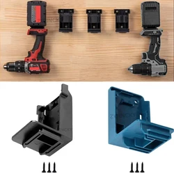 1pcs 2-IN-1 Power Tool Holder Battery Mount Hanger Case For Makita/Milwaukee Replacement for DEWALT Battery Tool Storage Rack
