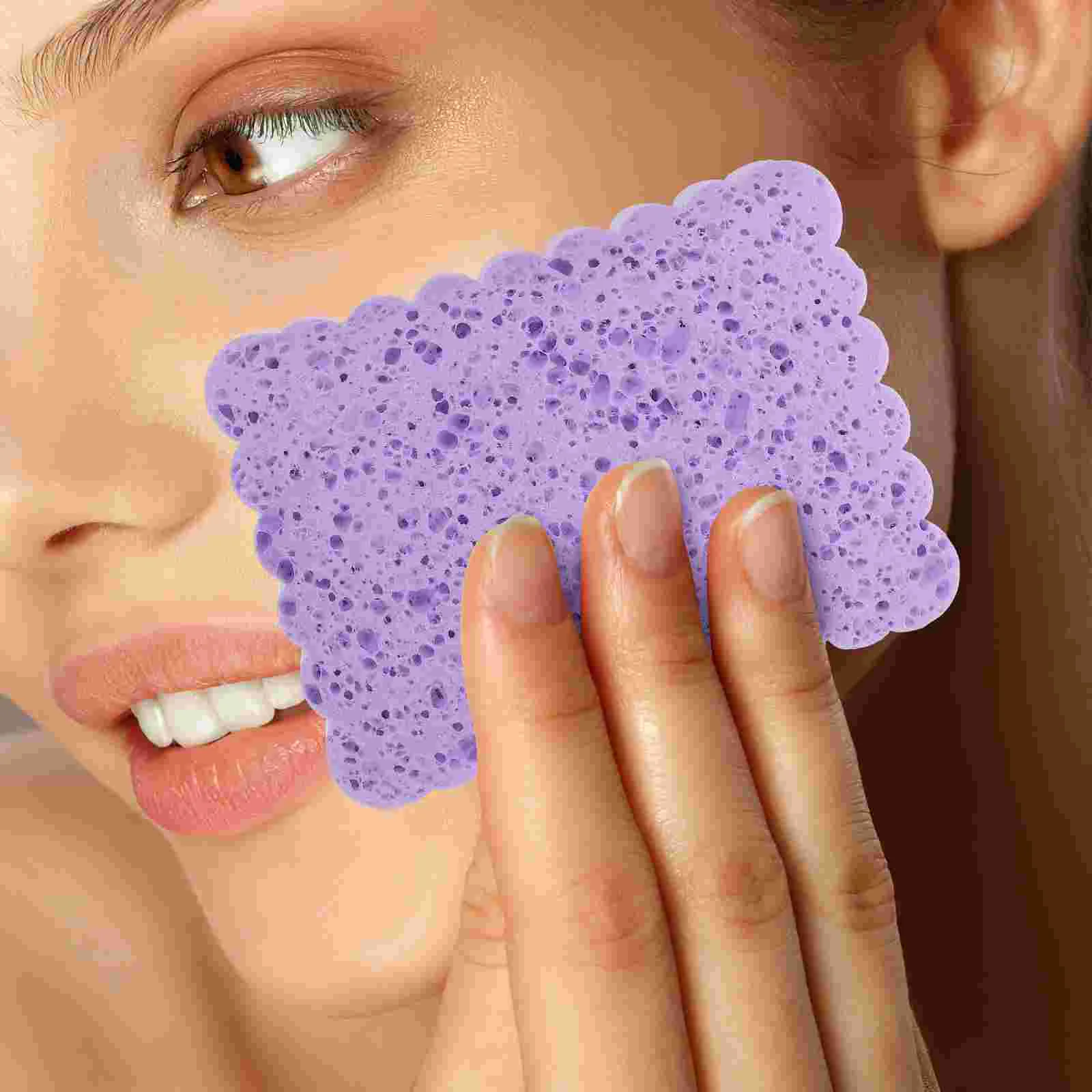 4 Pcs Facial Cleanser Household Face Scrubber Spong Makeup Remover Travel Sponge Hanging Exfoliating Pva Compact Sponges