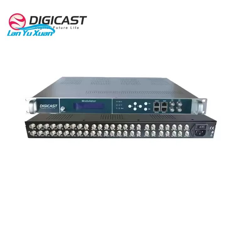 DMB 24E New CATV Digital Multi Channels 8 16 20 24 FTA DVB S S2 Tuner to 8 16 DVB T DVB C ISDB T ATSC Transmodulator