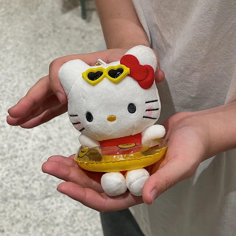 Sanrio Hello Kitty Pluszowa lalka Breloczek do kluczy Kt Cat Wypchane pluszowe breloczki Akcesoria do toreb Prezent dla dziewczynek Zabawki dla dzieci