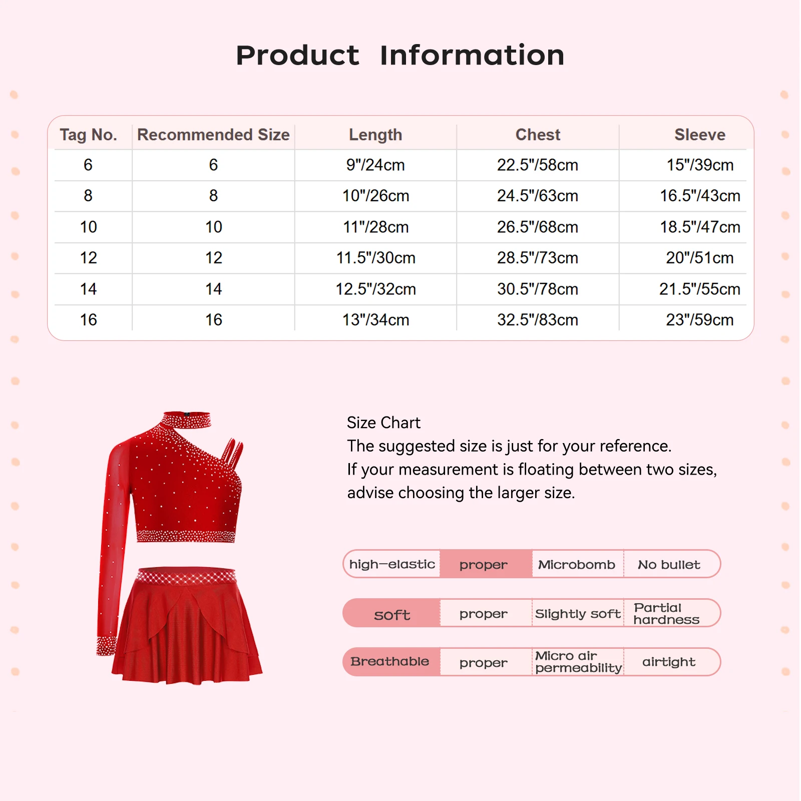 Kids Girls Lyrical Dance Costume Ballet Figure Skating Gymnastics Performance Dancewear Glittery Rhinestones Crop Top with Skirt view 6