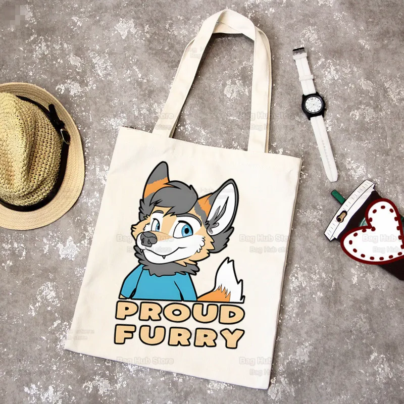 Anatomy Of A Furry Wildlife Proud To Be Shopper Bags Shopping Bag Tote Bag Shoulder Bag Canvas Bags Large College Handbag