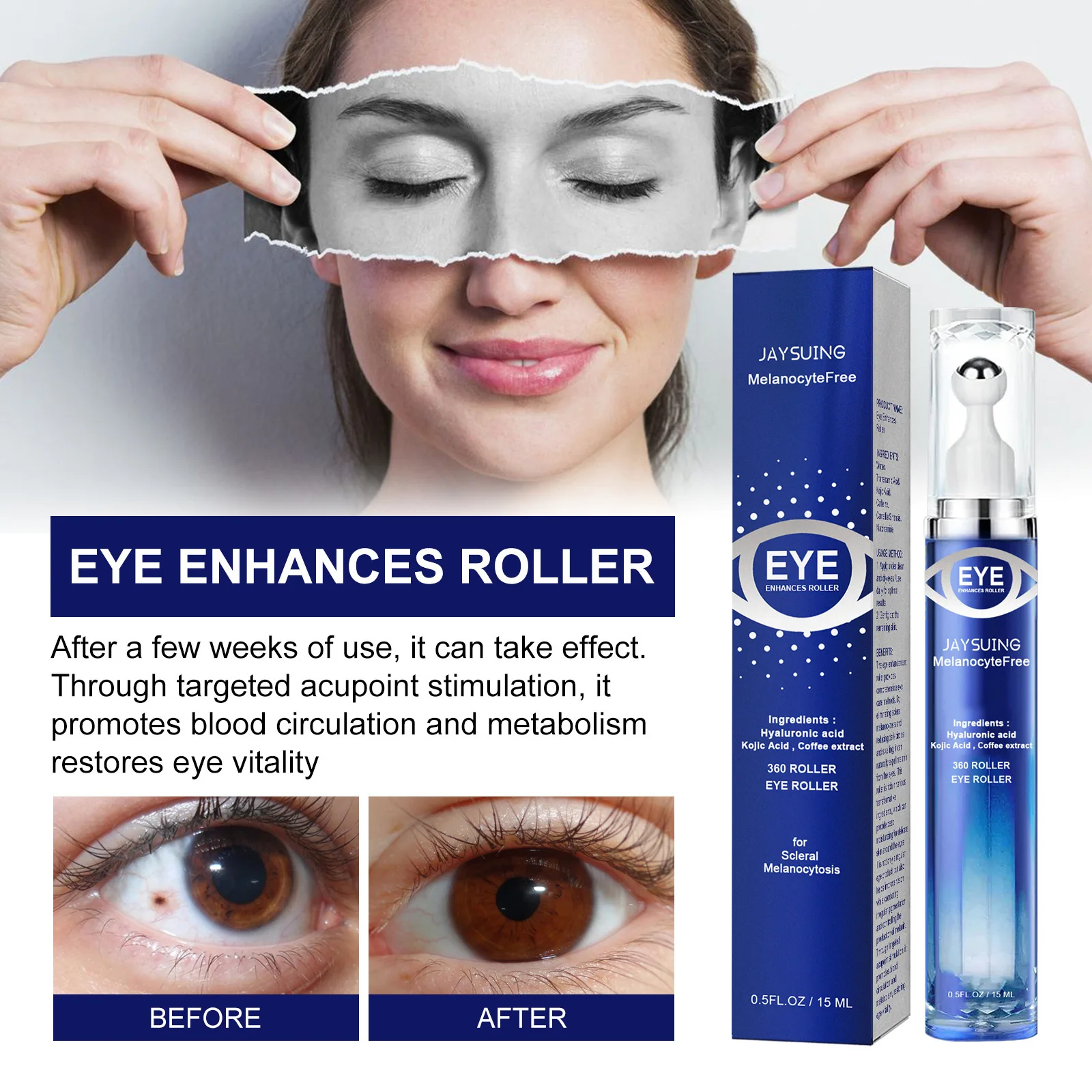 Anti Dark Circles Eye Serum Anti-Fatigue Dark Circles Fade Fine Lines Under The Eyes Remove Eye Bags Puffiness Eye Massager Care