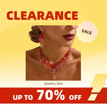 Clearance_3PC Moda feminina enfeites de folhas estreladas colar brincos conjunto de joias banquete de casamento festa festival presente 8884_