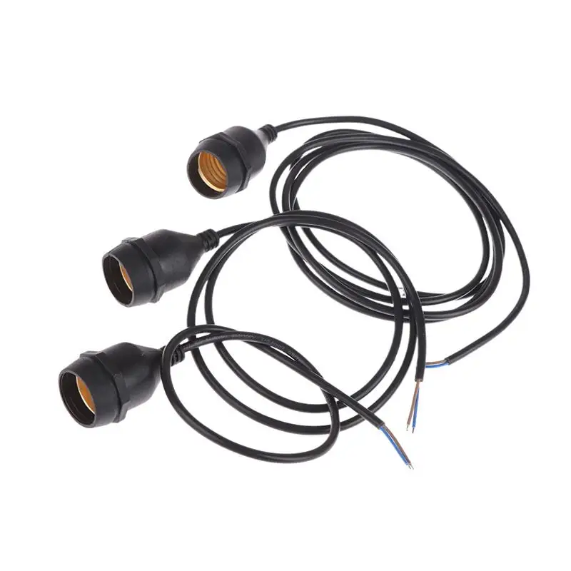 

220 (V) 20/30/50/100/200CM Outdoor Waterproof E27 Lamp Holder With Power Cord Socket Industrial Farm Screw String Lamp Connector