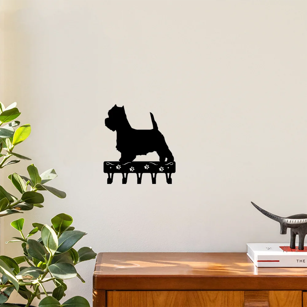 CIFBUY Highland Dog Iron Wall Hooks Western Metal Hanger Entryway Living Room Key Coat Bag Home Decor Organizer Gift
