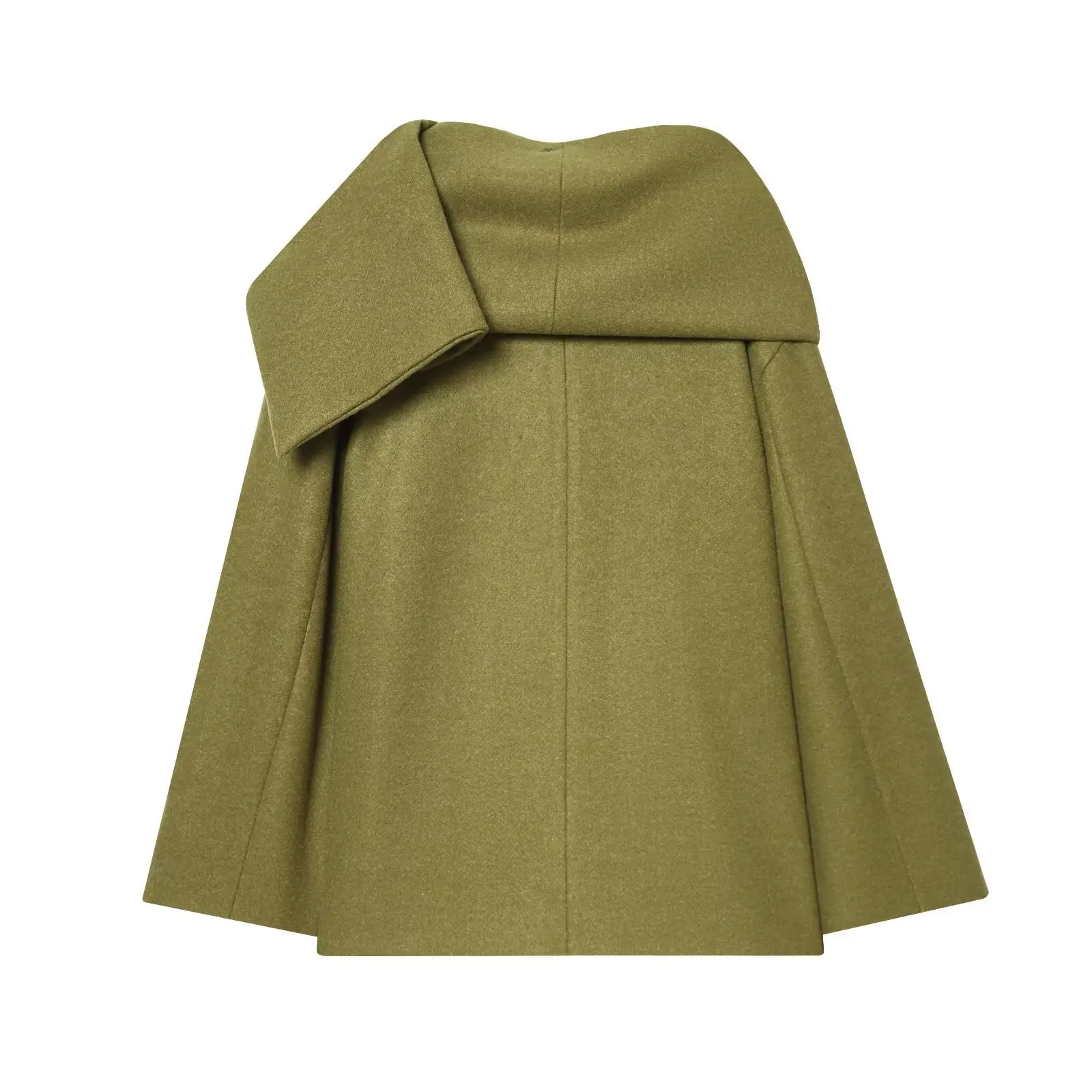 European and American 2025 autumn and winter new women's clothing temperament simple scarf design coat British style navy coat