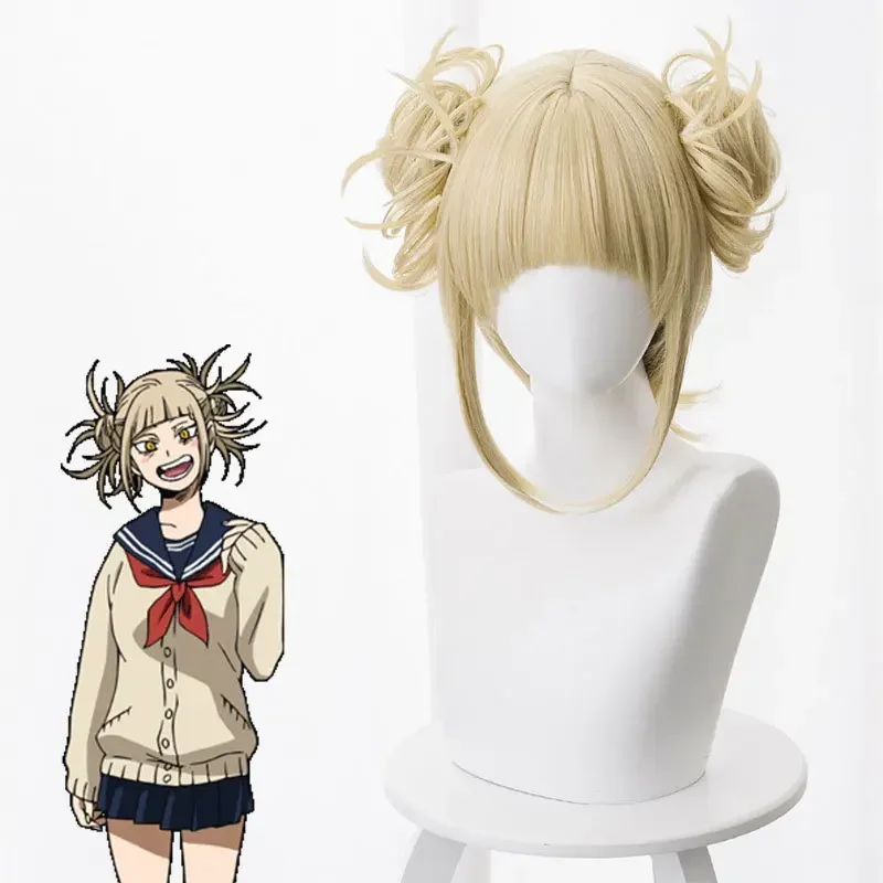 Boku No Hero Academy Cross My Body Synthetic Hair Wig Cosplay My Himiko Toga Party Role Play Wigs MN9