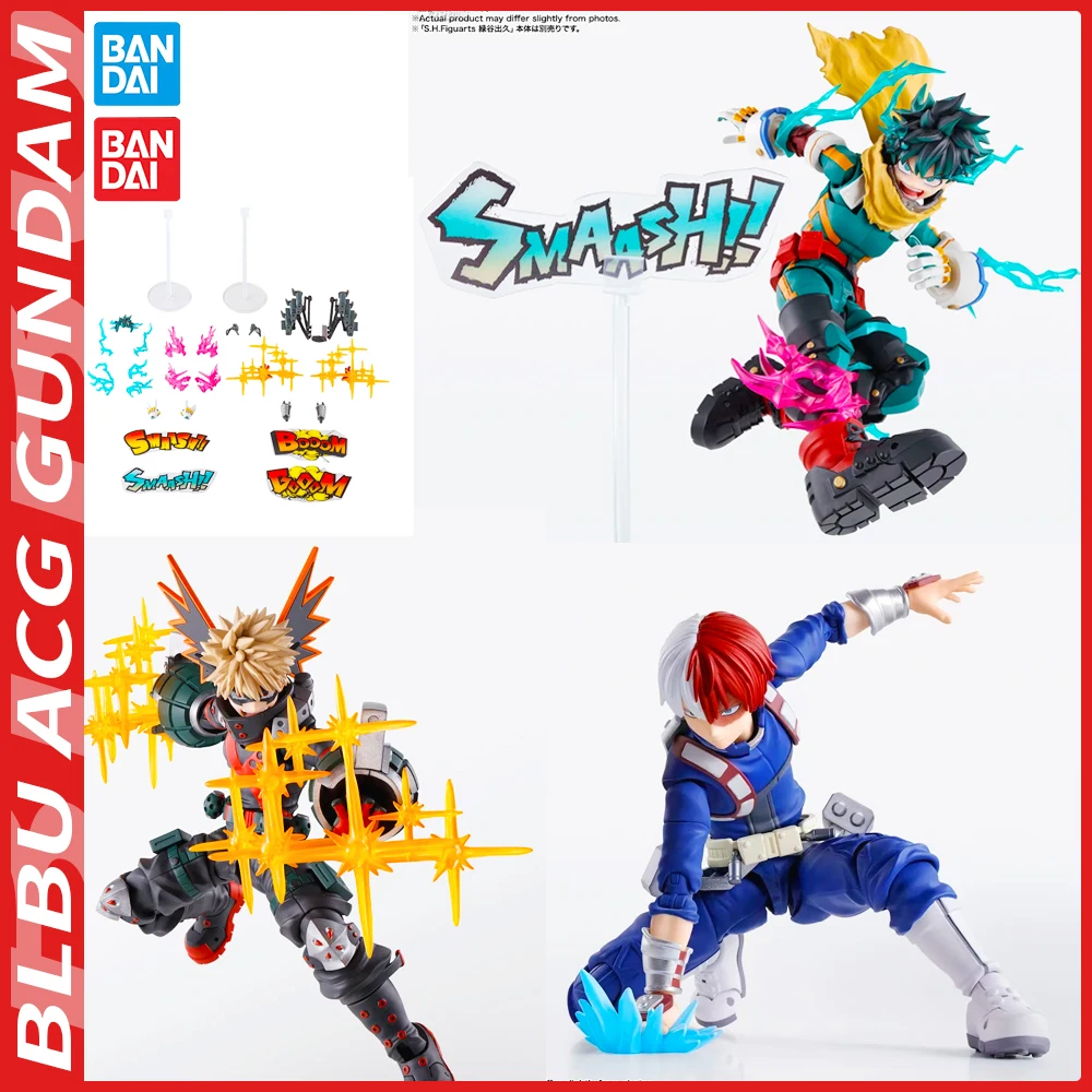 

BLBU ACG Bandai Anime SHF My Hero Academia Midoriya Izuku Bakugou Katsuki Todoroki Shoto Original Model Toys Action Figure