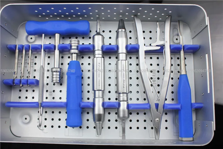 medical orthopedic instrument bone screw plate Install remove all instrument set 52 tool kit Slip Broken Extractor screwdriver