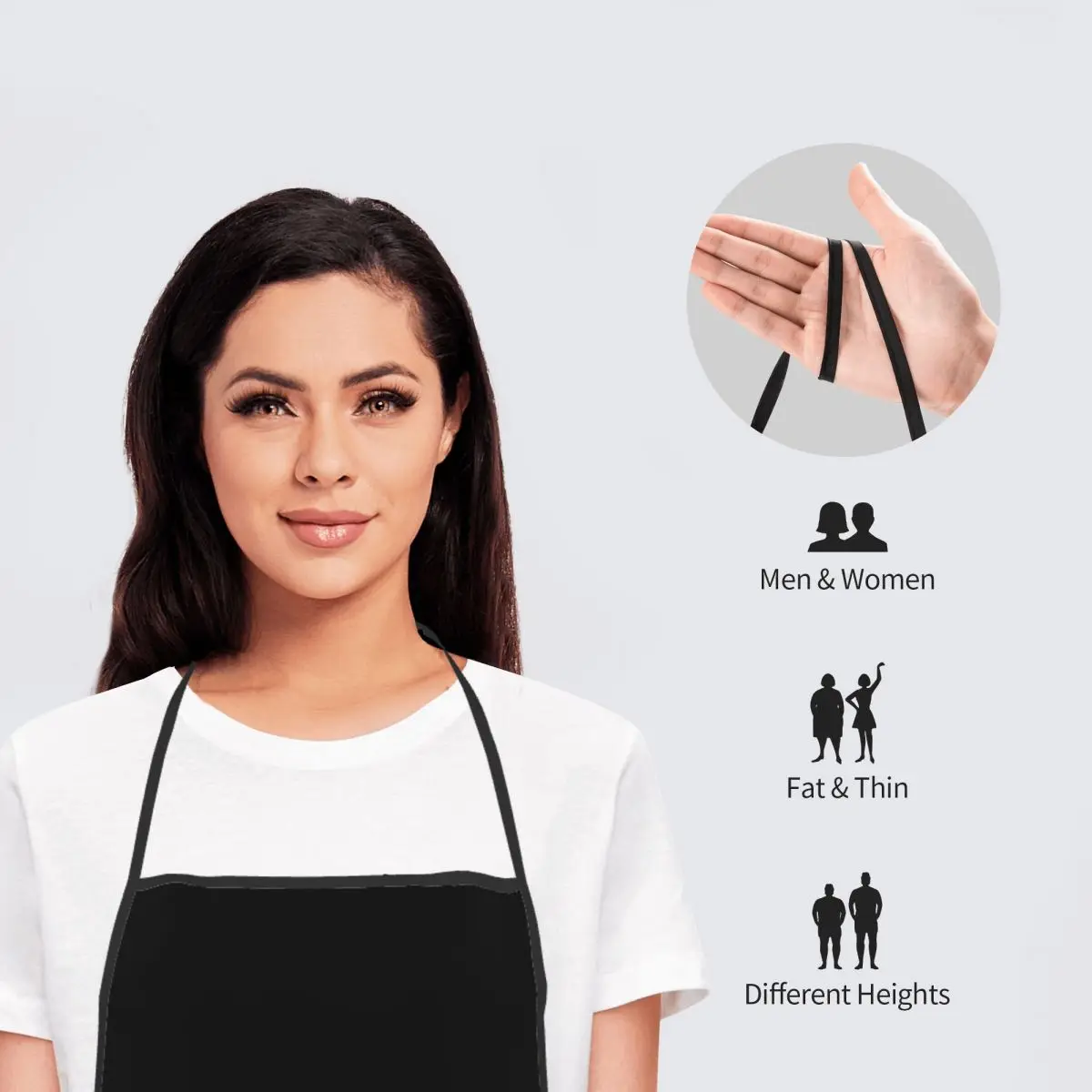 AC-DC Fonstola Apron Waterdrop Resistant Adjustable Tie BBQ Aprons for Women Men Chef