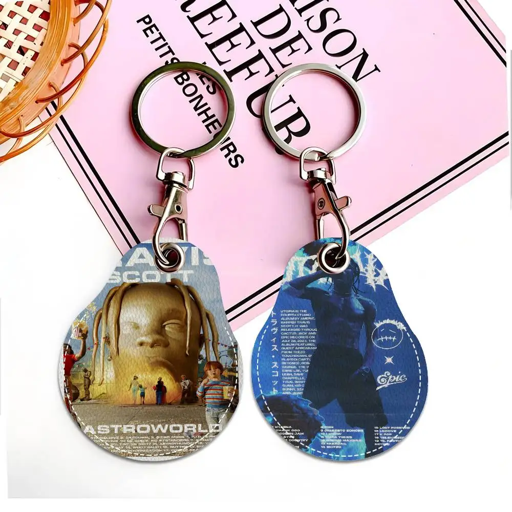 الهيب هوب المغني T-Travis S-Scott الإبداعية الكرتون نمط بطاقة حساسة واقية كم المفاتيح قلادة الزخرفية الموضة #6