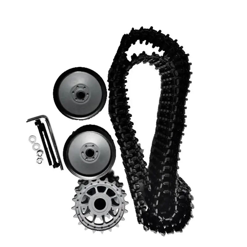 YSUN-2 Set Track + Track Drive Wheel / Track Wheel + Bearing Wheel Tank Car Chassis Robot Wall Power Model Kit