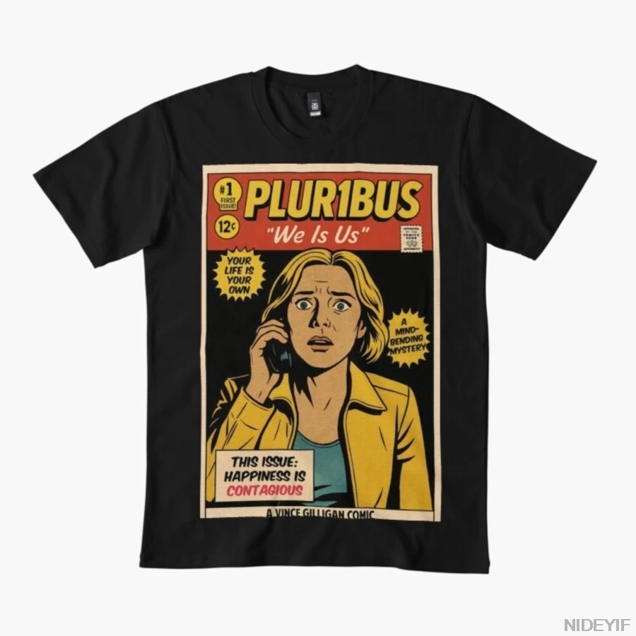 Vintage Comic Pluribus We Is Us T-shirt for Men Women 100% Cotton T Shirts Short Sleeve Tops
