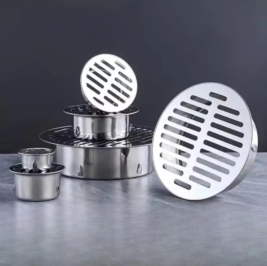 Roof Floor Drain Filter, 304 Stainless Steel Flat Floor Drain, Roof Drainage Pipe anti Rodent