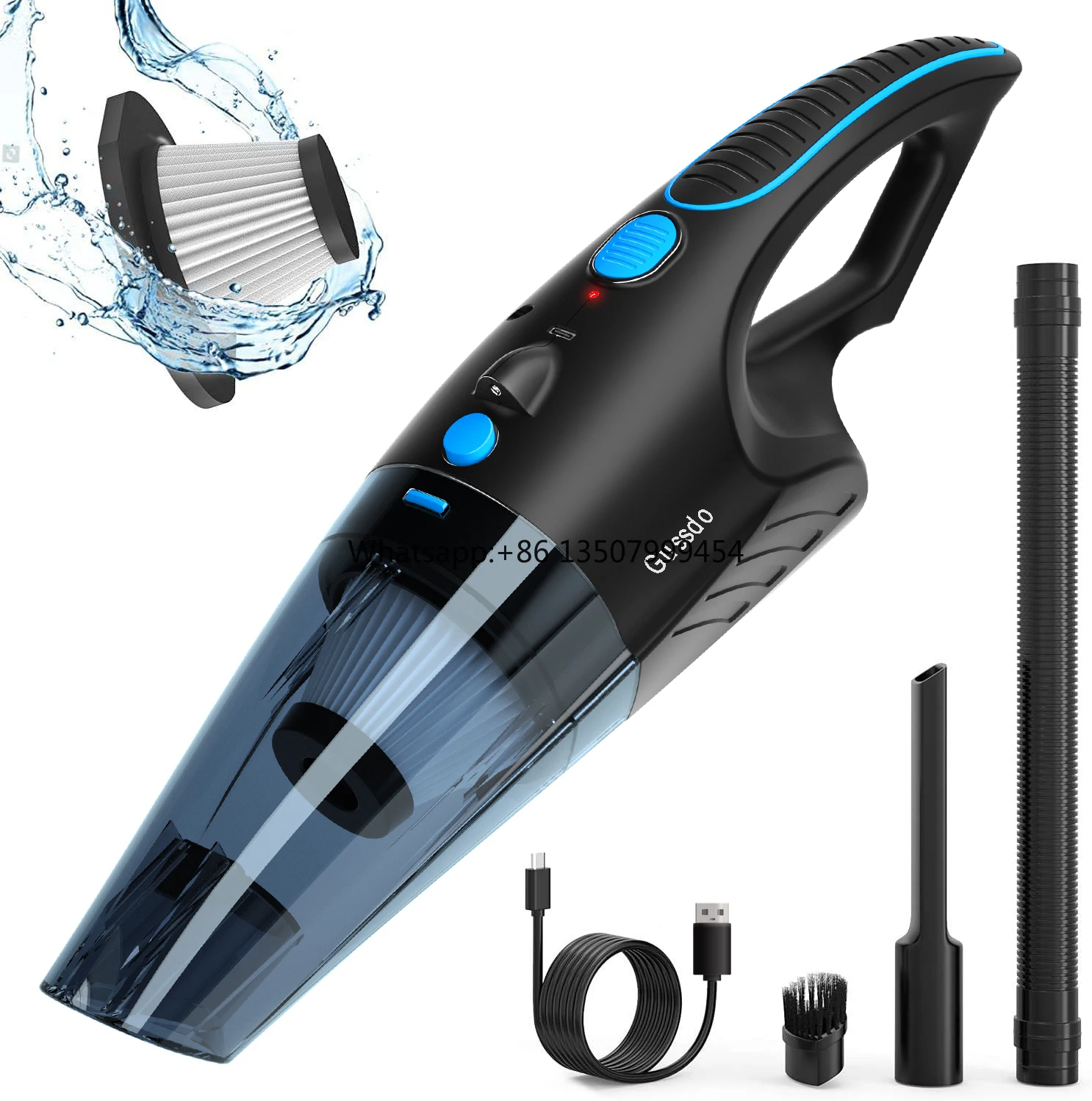 Mini Brushless Car Vacuum Cleaner 18000 Pa High Suction Powerful Dust Removal Portable Household Vacuum Cleaner