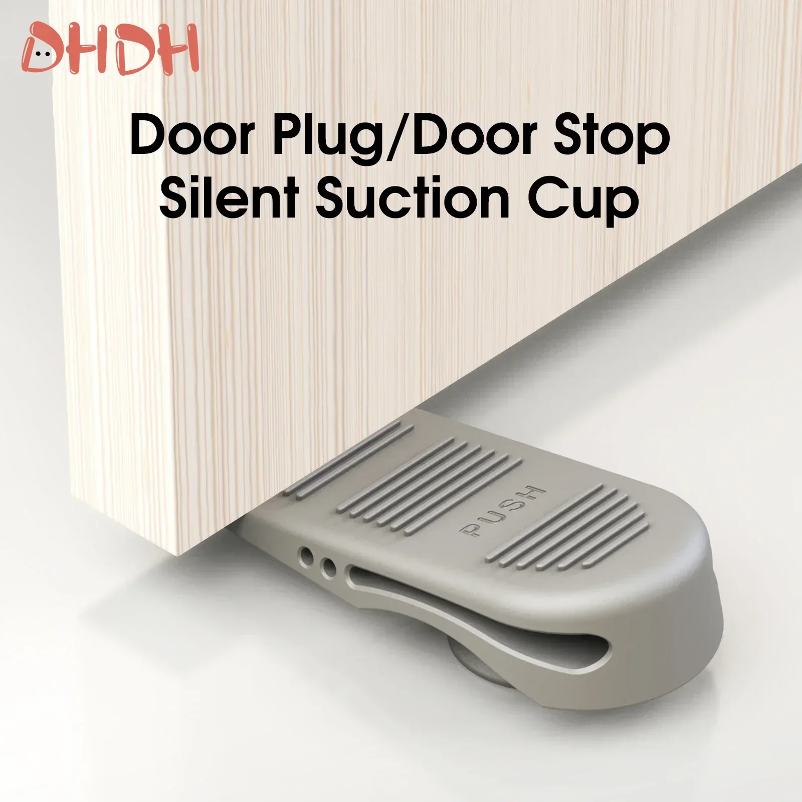 Silicone Door Stopper Shock Absorbent Block Wedge Baby Safety Protector Door Stop Anti-collision Suction Cup With Easy Storage