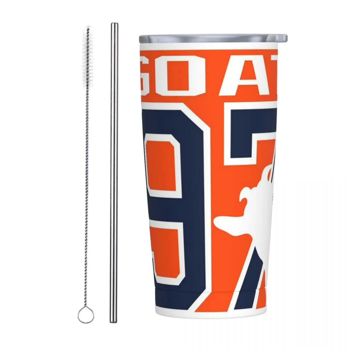 Connor McDavid 97 For Edmonton Oilers Fans Stainless Steel Tumbler Vacuum Insulated Mugs Thermal Cold Bottle Straw With Lid 20oz