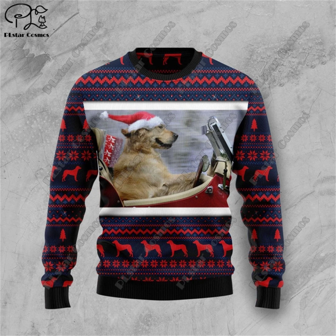 新しい 3D プリント動物カスタムシリーズかわいいクリスマスパターン醜いセーターストリートカジュアル冬スウェットシャツ S-103