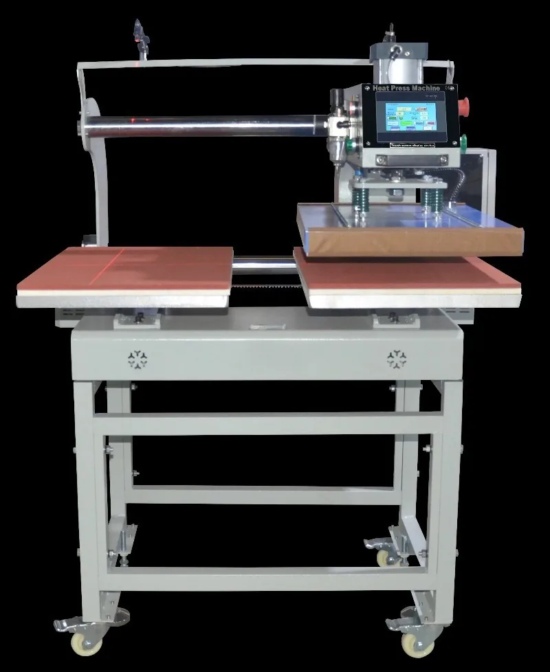 40*60cm T Shirt Logo Embossing Machine Pneumatic Heat Press Transfer Machines Sublimation Printer Clothing Labels Custom Printed