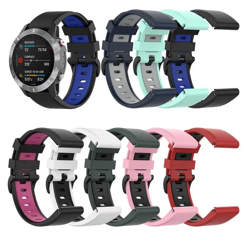 

Rubber Watch Band Wrist Strap For Garmin Fenix 3 5 5X 5S Plus 6 6X 6S Pro Forerunner 935 Quick Release Soft Bracelet