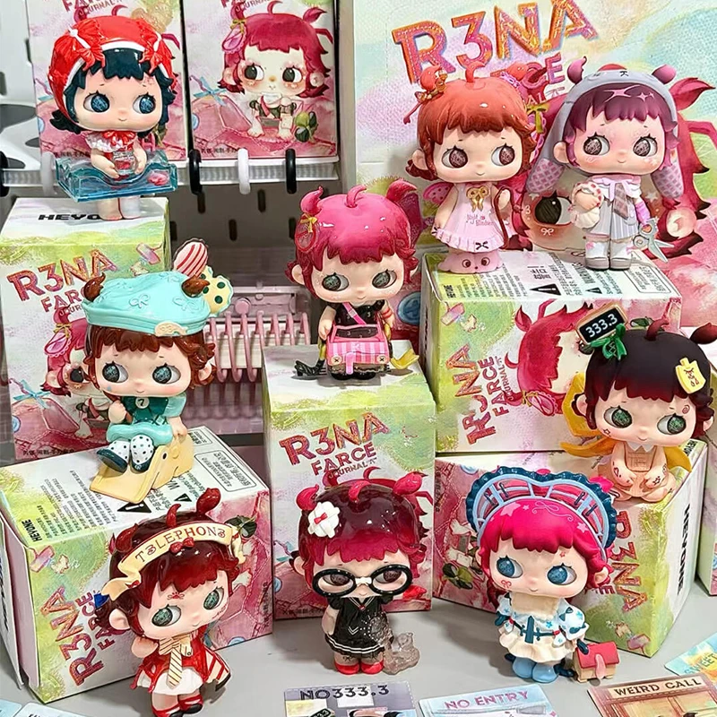

33r3na Farce Journal Series Blind Box 33r3na V3 Action Figure Surprise Bag Cute Girl Anime Figurine Home Decor Blindbox Toy Gift