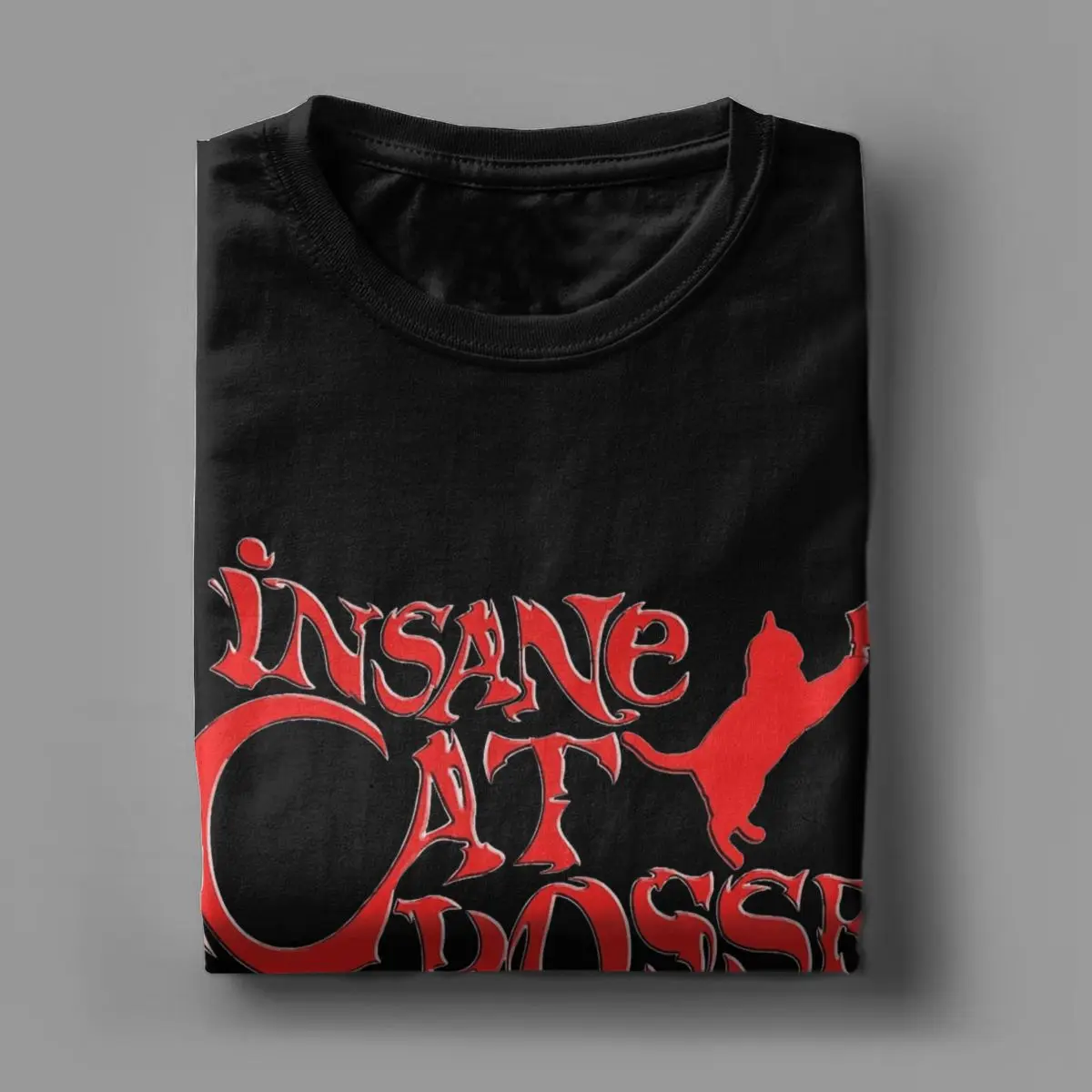 تي شيرت رجالي بأكمام قصيرة برقبة دائرية ، قطن ، قطط مضحكة ، مهرجين مجانين ، قطة بوسي ، 4XL ، 5XL ، 6XL