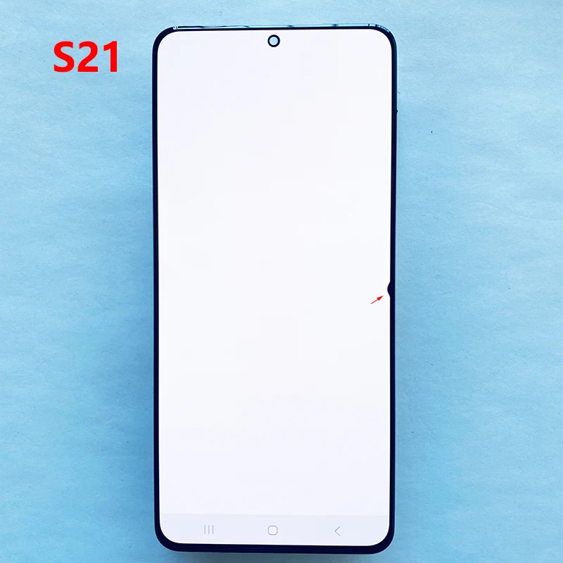 SUPER AMOLED With Scratch Glass Frame Working well For Samsung  S21 G990F G991B LCD Display Touch Screen Assembly With Dot