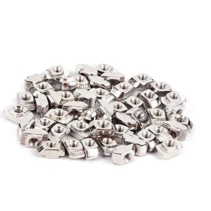 50 Pcs M5 T-Slot Hammer Head Nut 2020 Series Aluminum Profile Extrusion Slot European Standard (M5 x 10 x 6mm)