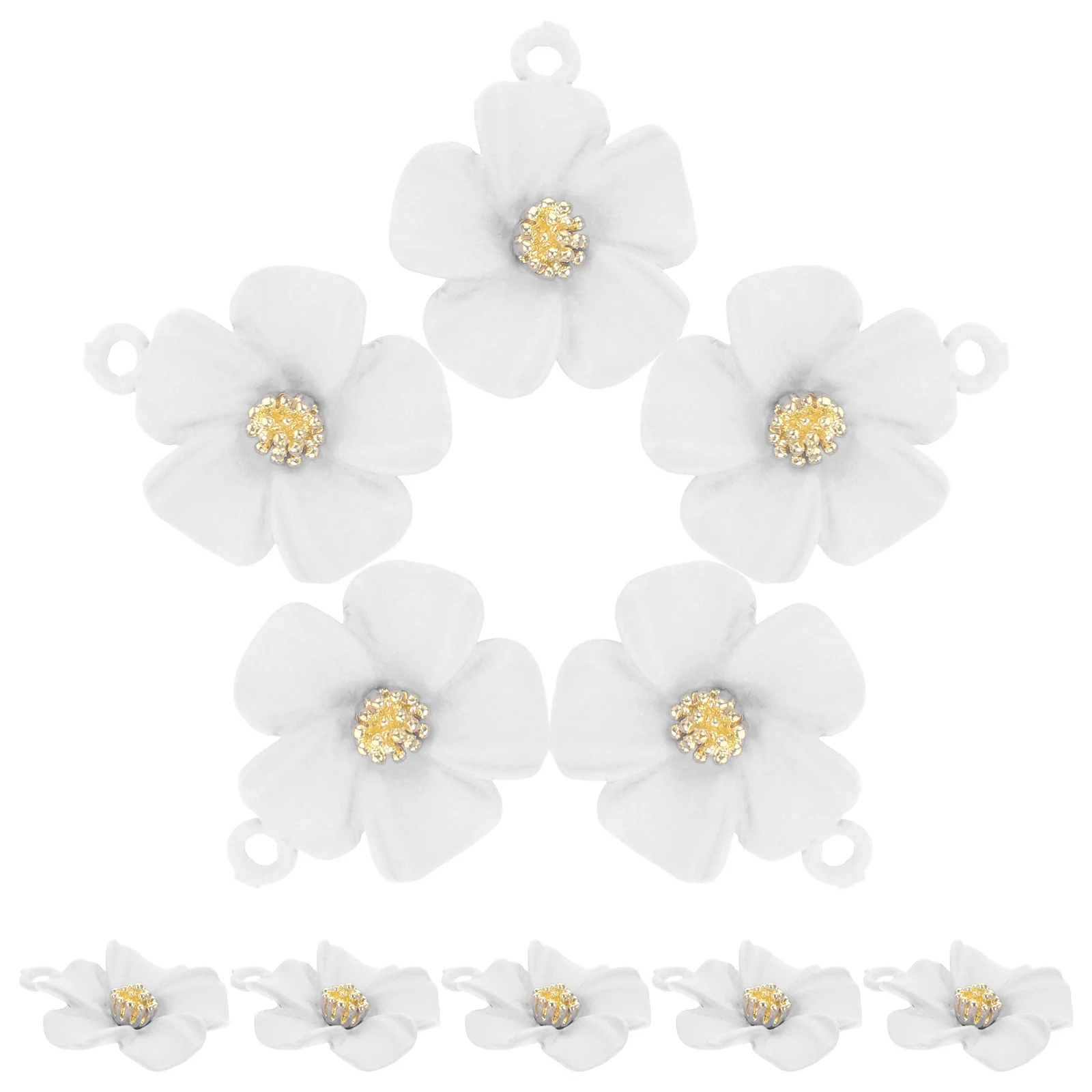 

10Pcs Flower Pendant Charms Acrylic Bulk Jewelry Making Supplies Necklace Earring Bracelets DIY Craft Charms Necklace Making Kit
