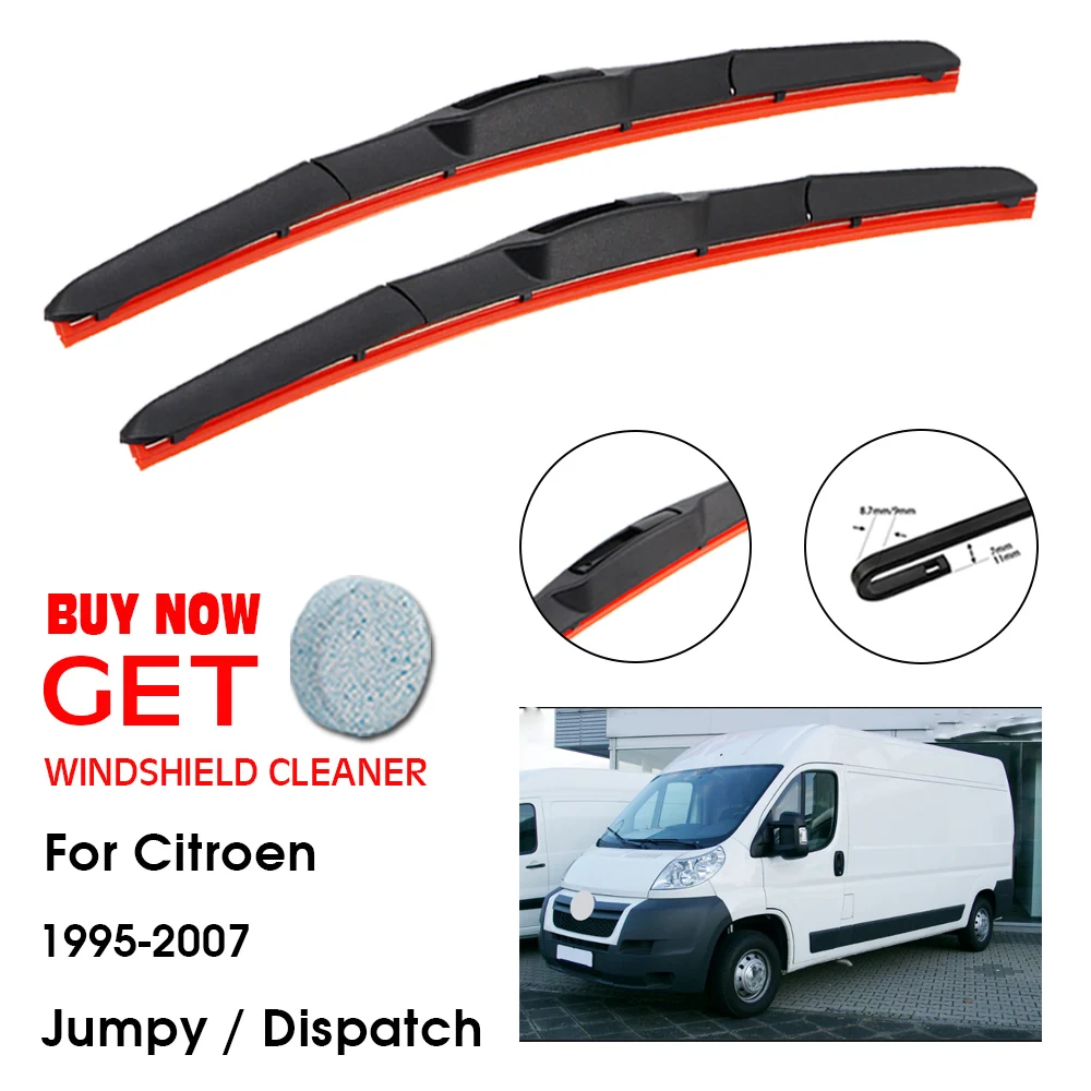 

Car For Citroen Jumpy / Dispatch 26"+20" 1995-2007 Front Window Washer Windscreen Windshield Silica Gel Wiper Blade Accessories