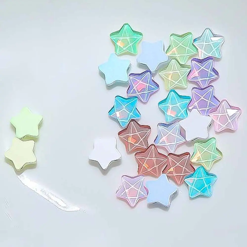 20Pcs/set Water Ripple Crystal Sea Star Star Nail Decorations DIY Nail Art Charms Nail Jewelry Star Nail Accessories