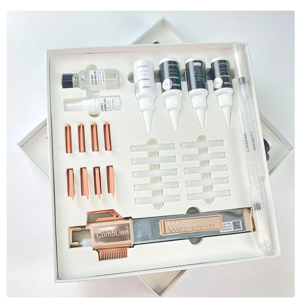 New Innovation Hair Extension Machine Rose Gold invisibles No-Sense Operation For Installing Fast Hair Extension Bonding Kits