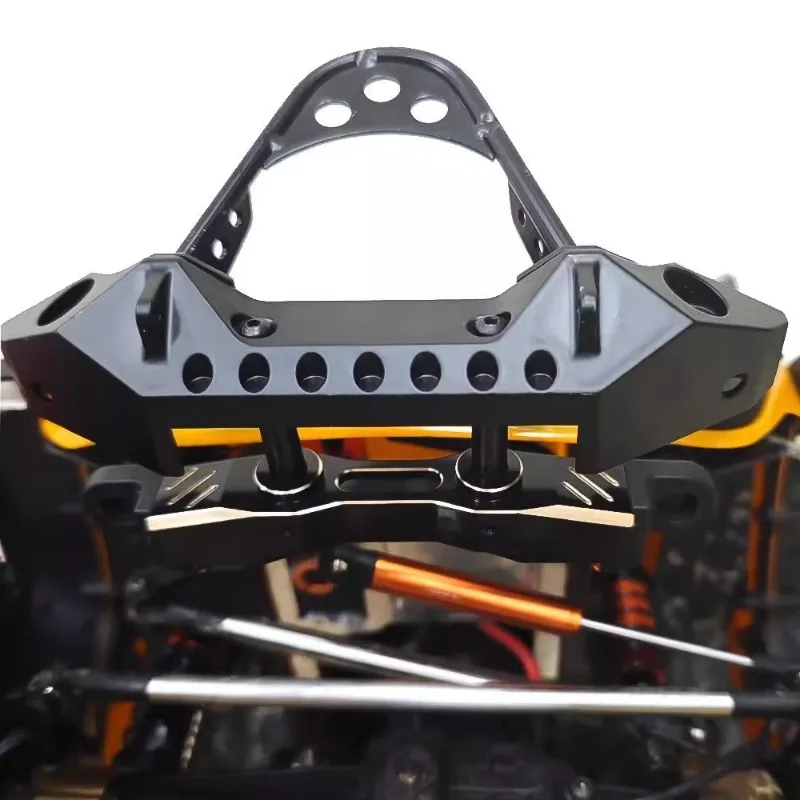 Black gold brass cross member Stinger front bumper upgraded OP modification parts for 1/7 RC Crawler Car MK07 TK07 JK07