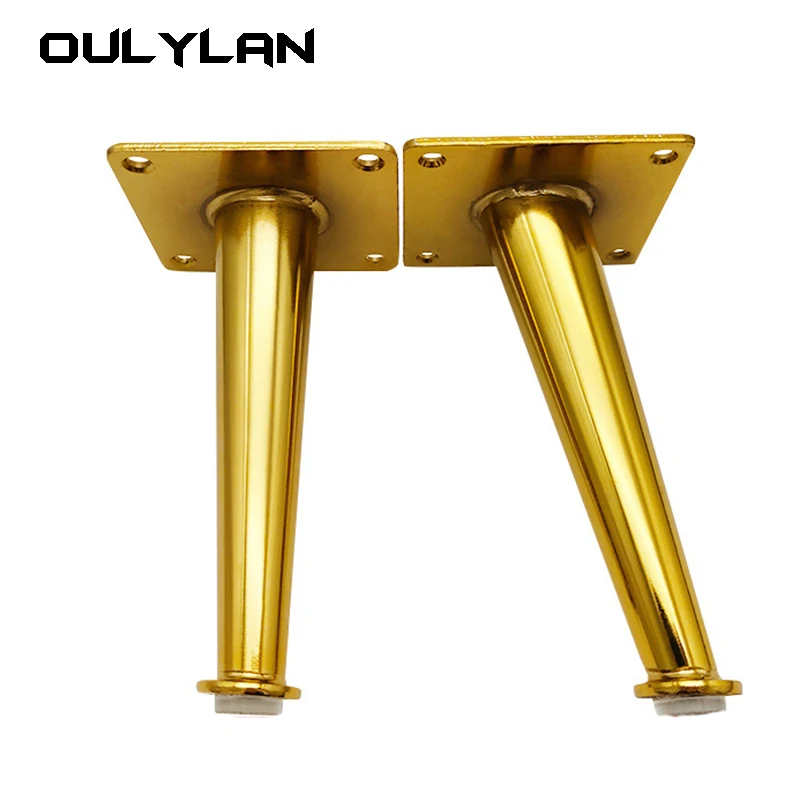 OULYLAN New 4PCS Furniture Legs Metal Supporting Foot Table Feet Bed Sofa Chair Legs Dresser Bathroom Cabinet Replacement Feet