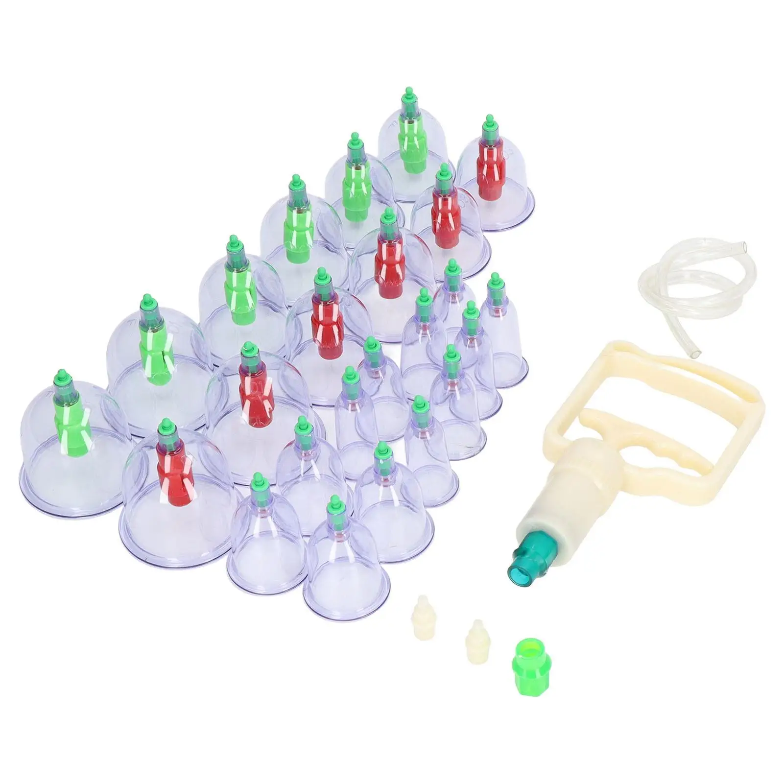 

Cupping Therapy Massage Set 24 Transparent Cups with Rubber Sealing Plug Thickened for Travel Portable Care
